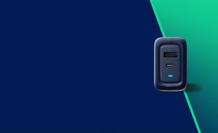 temno modra/zelena hitro popravite svoj napajalni adapter g max usb-a in usb-c Skullcandy FTZX36