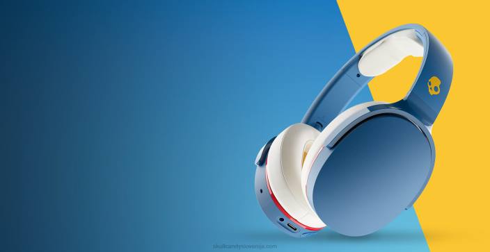 modra brezžična preprostost z vrhunskim zvokom brezžične slušalke hesh evo Skullcandy FTZX65