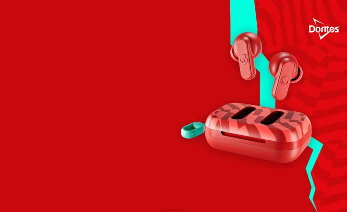 doritos rdeče prave brezžične ušesne slušalke skullcandy x doritos dime 2 Skullcandy FTZX3