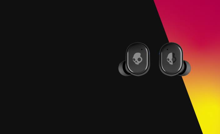 prava črna nadgradljive tech premium sound grind prave brezžične ušesne slušalke Skullcandy FTZX9