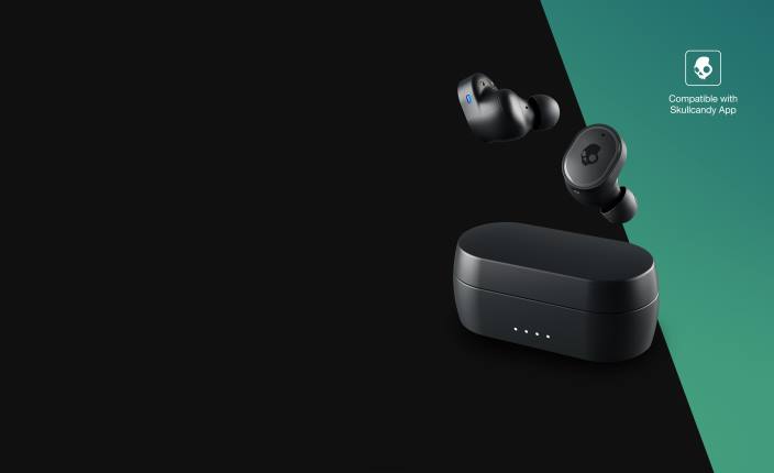 Črna popolnoma preproste slušalke za odpravljanje hrupa in prave brezžične ušesne slušalke Skullcandy FTZX6