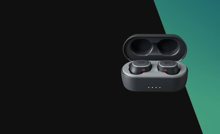 Črna popolnoma preproste slušalke za odpravljanje hrupa in prave brezžične ušesne slušalke Skullcandy FTZX6