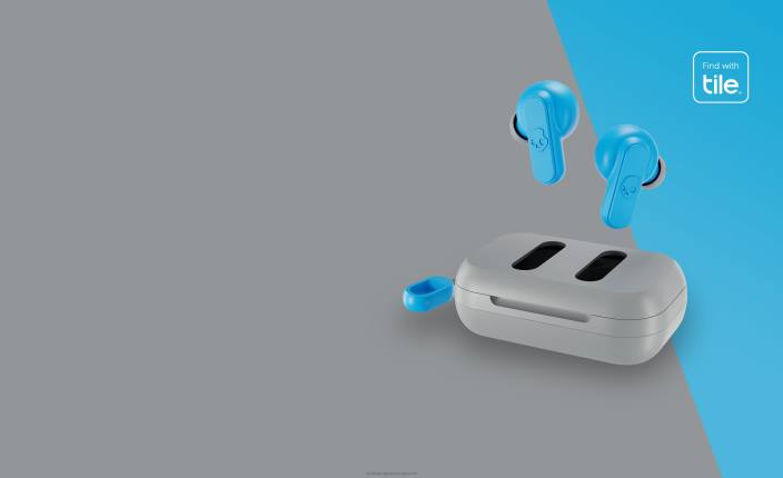 svetlo siva/modra mini mogočno najdljive prave brezžične ušesne slušalke dime 2 Skullcandy FTZX28