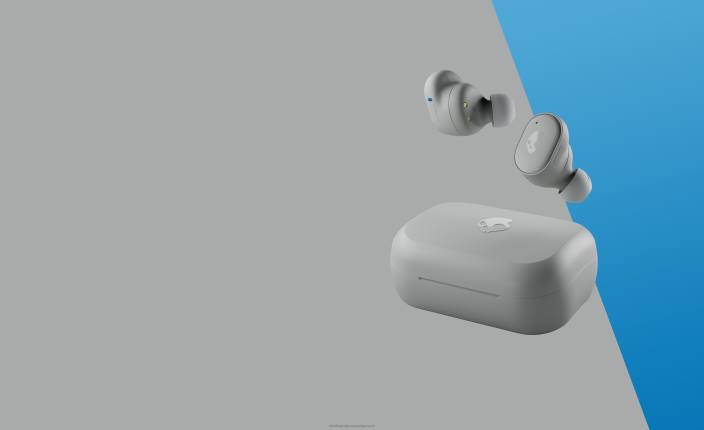 svetlo siva/modra nadgradljive tech premium sound grind prave brezžične ušesne slušalke Skullcandy FTZX10