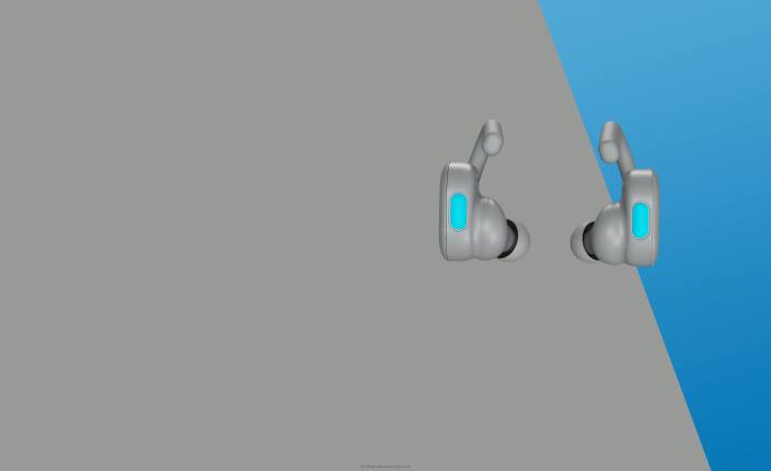 svetlo siva/modra nadgradljive tehnološke varne ušesne slušalke push active prave brezžične slušalke Skullcandy FTZX14