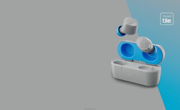 svetlo siva/modra popolnoma brezžične ušesne slušalke jib true 2wireless Skullcandy FTZX26