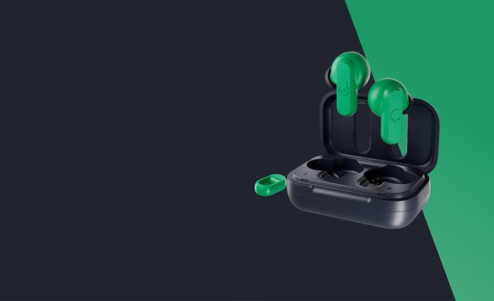 temno modra/zelena mini mogočno najdljive prave brezžične ušesne slušalke dime 2 Skullcandy FTZX29